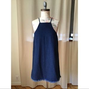 Square Neck Denim Mini Dress